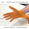 American Safety Glove Disposable Gloves, 7 mil Palm, Latex, Powdered, M, 100 PK, Orange 5113 - alternate 5